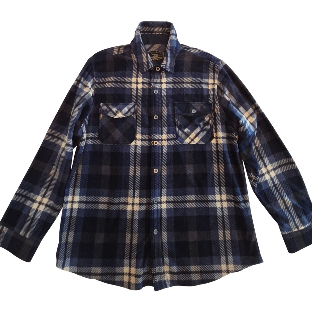Freedom Foundry Men's Fleece Plaid Shirt XL Long Sleeve Button Up